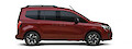 Piros Nissan Townstar EV oldalnézetből